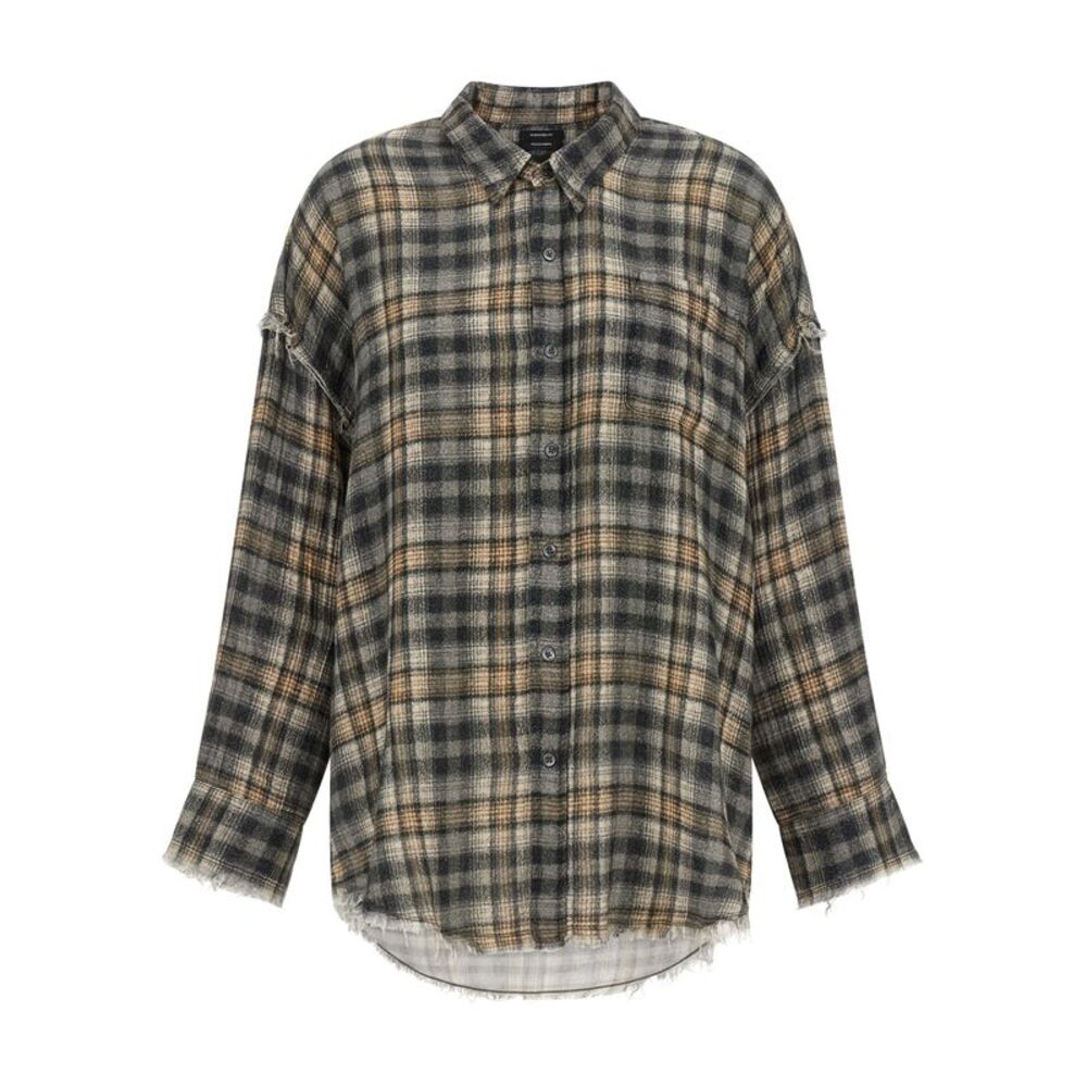 R13 Gray Cotton Women's Blouse